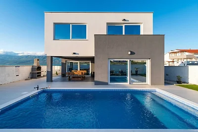 Villa mit Panoramablick auf Meer und Velebit