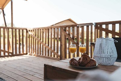 Glamping tent met keuken aan het IJsselmeer