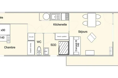 Appartement in Mont Bisanne met balkon