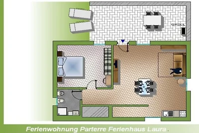Ferienwohnung mit 2 Schlafzimmer
