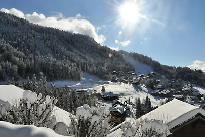 Apartment in Les Carroz mit Blick auf die...