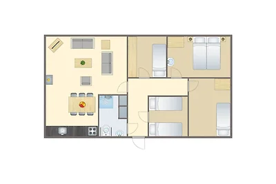 Angepasster Bungalow, der Nähe der schönen...