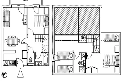 3 Zimmer für 7 Personen