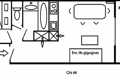 Wohnung in Méribel mit Bergblick