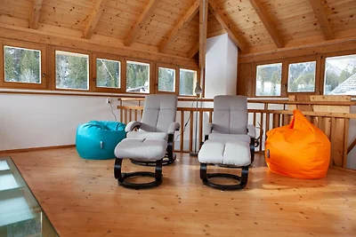 Chalet Leutasch mit Loipe und Bergblick