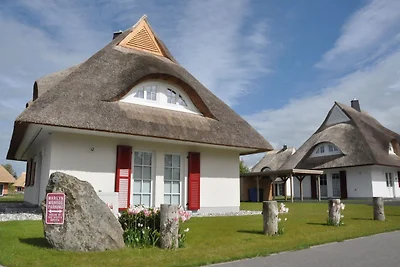 Reetdachhaus am Bodden mit Sauna