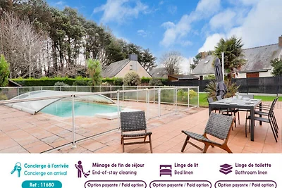 Apartment in Arzon mit beheiztem Pool