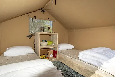 Safaritent aan het strand voor stellen