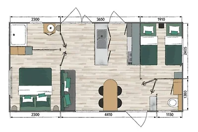 Luxe caravan in Érezée met terras