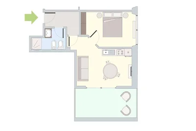 Milan-Bergonzoli: Appartement met 1 slaapkame...