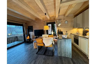 Blockhütte im Harz mit Sauna und Kamin