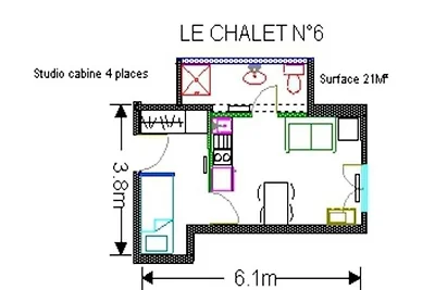 Studio für 4 Personen