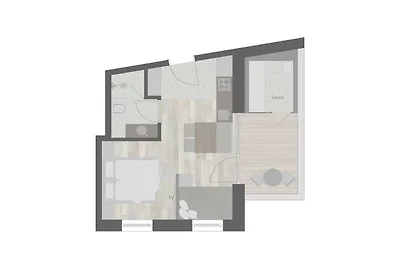 Apartment für bis zu 4 Personen mit Sauna