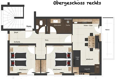 Ferienwohnung in der Nähe von vier Skiliften
