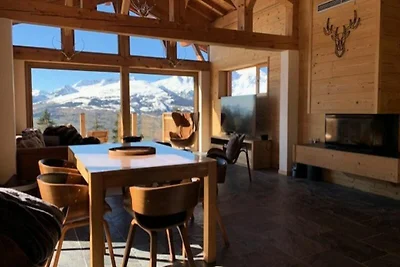 Chalet mit Blick auf den Mont Blanc,...