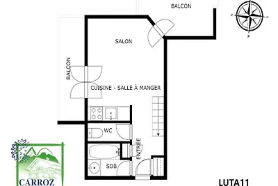 LUTA11 Duplex-Mezzanine 2/4 Pers. pied de p