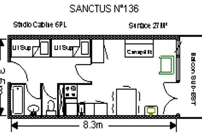 Studio für 6 Personen