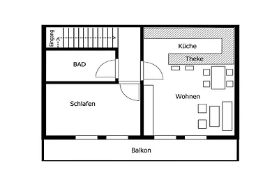 Ferienhaus mit 2 Schlafzimmer
