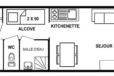 Apartment mit Balkon in der Nähe von Mont...