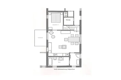 Große Gartenwohnung