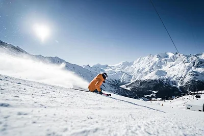 Gletscherblicke und Skipisten