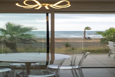 Apartment mit Balkon am Meer in Valras