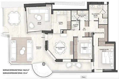 Uitzonderlijk appartement met terras en uitzi...