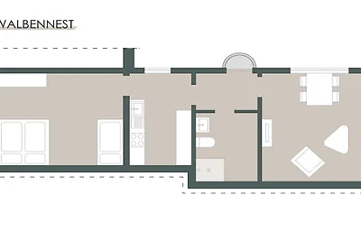 Ferienwohnung mit 1 Schlafzimmer