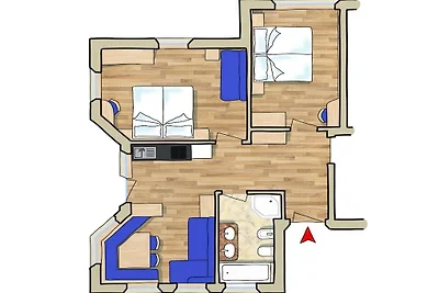 Ferienwohnung mit 2 Schlafzimmer