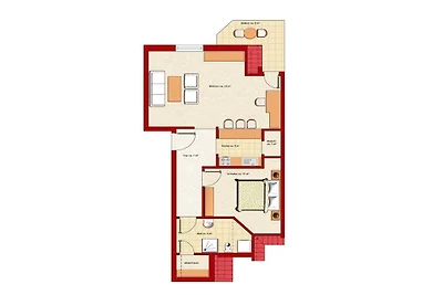 Ferienwohnung mit 1 Schlafzimmer