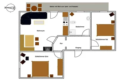 Apartamento vacacional de 1 dormitorio.