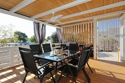 Mobilheim in Drage mit Barbecue und Wifi