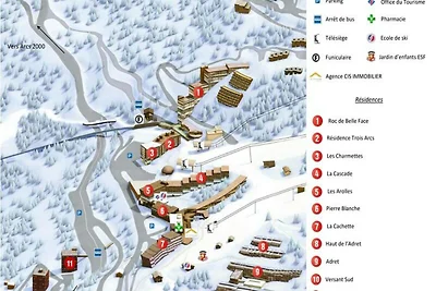 Wohnung in Arc 1600 bei Skiliften