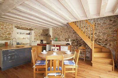 Spacious cottage in Roussines with heated...
