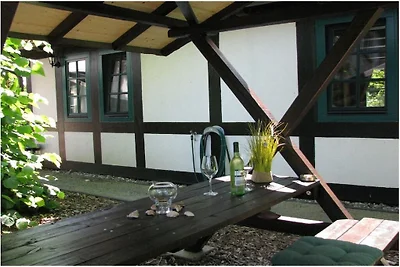 Fachwerk-Kate am Salzhaff