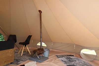 Bella tenda safari a Twijzel con terrazza