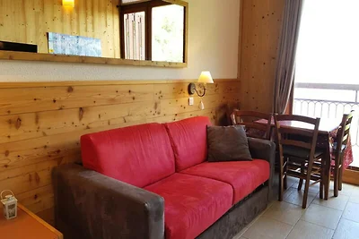 Apartment in Arc 2000 mit Blick auf den Mont...