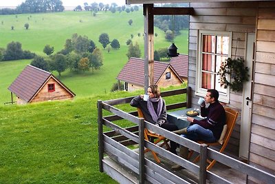 Houten huis voor 8 pers met prachtig uitzicht...