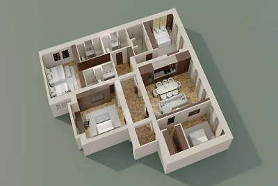 Luxus-Apartment mit Klimaanlage – 10 Personen...