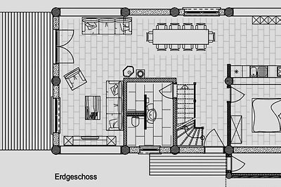 Kenmerkende Lodge aan de Gröberner See