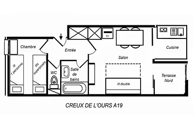 Appartement in Laitelet bij skipistes