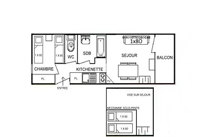 Appartement in Légerette vlakbij de skipistes