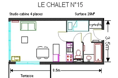 Studio für 4 Personen