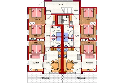 Mit Sauna für 10 Personen