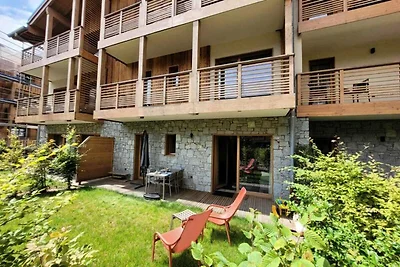 Apartment in den Alpen mit privatem Garten