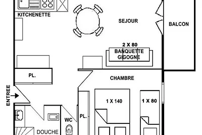 Apartment in Hauts-Lieux mit Blick auf den Mo...