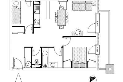 3 Zimmer für 6 Personen