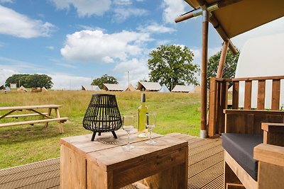 Luxe tent met douche en keuken, op pop-up...