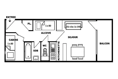Appartement nabij de Léger-stoeltjeslift,...