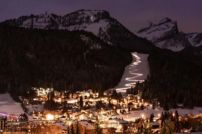 Apartment in Les Carroz mit Bergblick